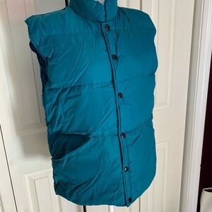 Lands' End Green Goose Down Puffer Vest